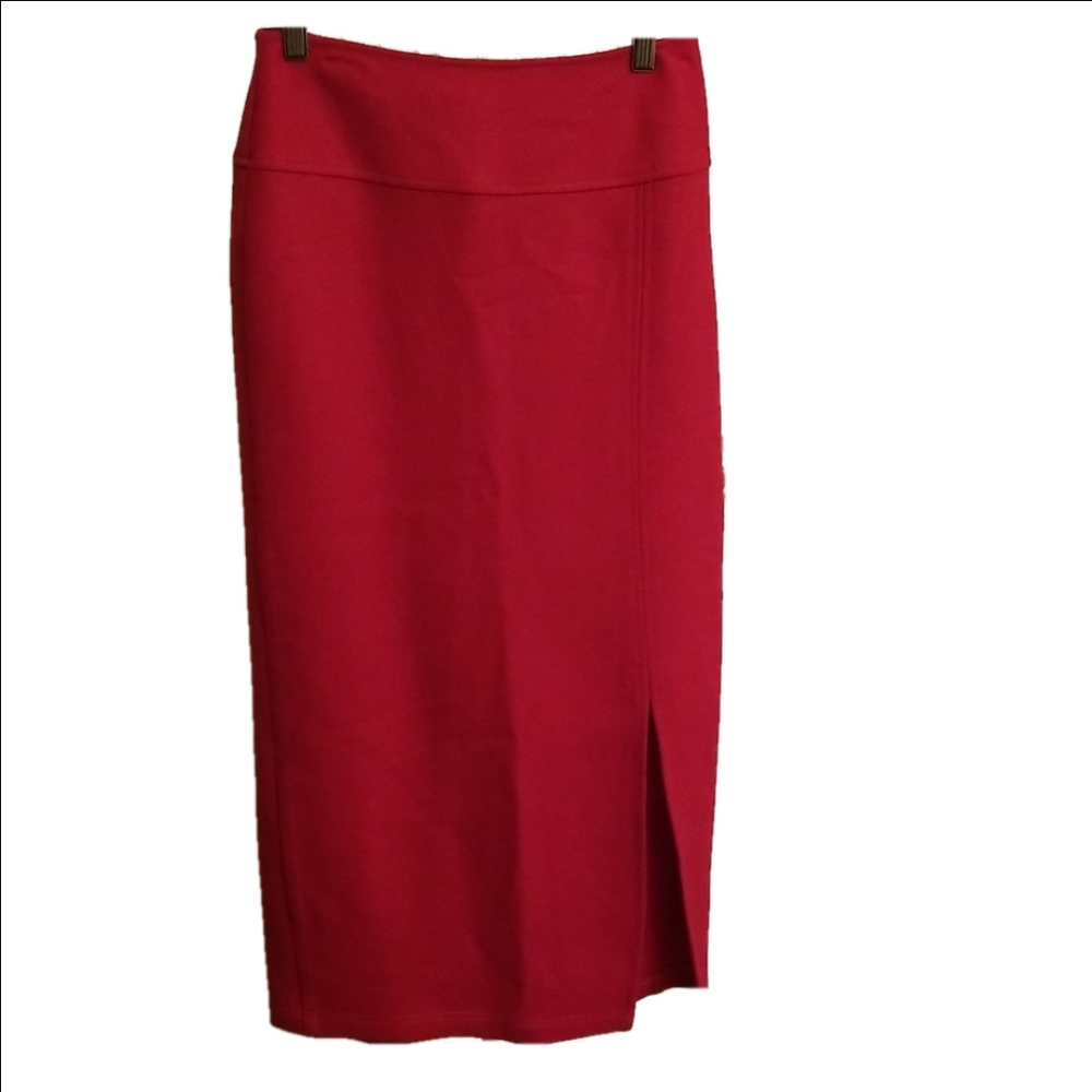 Rialto Collection red long wool skirt Size XS